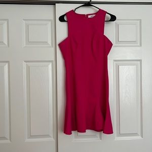 Pink dress with flared skirt